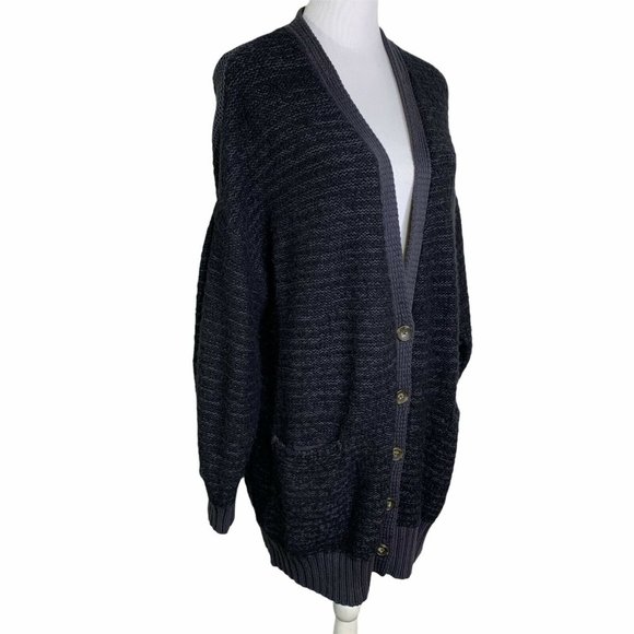 Free People Black Gray Deep Space Combo Cardigan - Picture 4 of 11